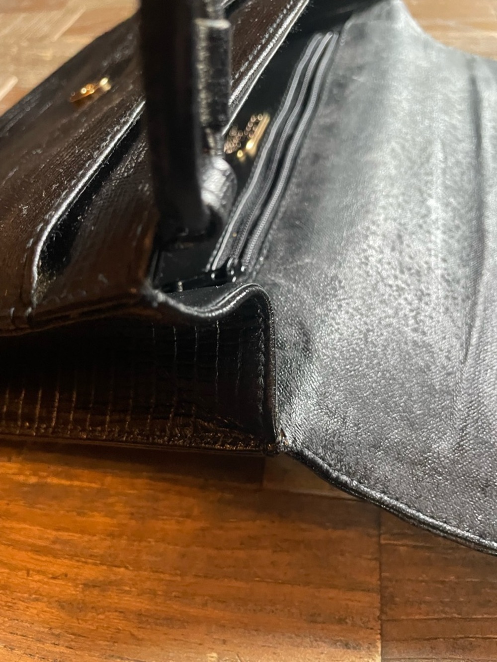 Vintage Austin Designs Reptile Skin Embossed Leather Shoulder Bag - Picture 5 of 15